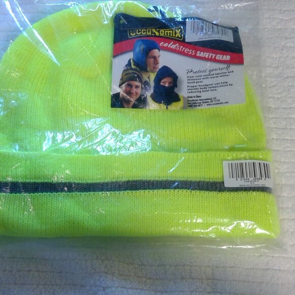 OccuNomix Cold Stress Safety Gear Yellow Knit Cap - Picture 7 of 7
